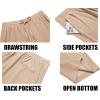 COOFANDY Men’s Casual Pants Waffle Knit Yoga Pants Lightweight Sweatpants Open Bottom Lounge Trousers(Khaki)