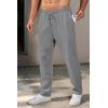 COOFANDY Men’s Casual Pants Waffle Knit Yoga Pants Lightweight Sweatpants Open Bottom Lounge Trousers(Light Grey)