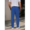 COOFANDY Men’s Casual Pants Waffle Knit Yoga Pants Lightweight Sweatpants Open Bottom Lounge Trousers(Royal Blue)