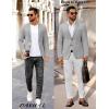 COOFANDY Men’s Casual Regular Fit Blazer Jacket Two Button Suit Jackets Lightweight Sport Coat(Light Grey)