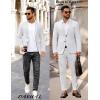 COOFANDY Men’s Casual Regular Fit Blazer Jacket Two Button Suit Jackets Lightweight Sport Coat(White)