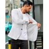 COOFANDY Men’s Casual Regular Fit Blazer Jacket Two Button Suit Jackets Lightweight Sport Coat(White)