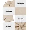 COOFANDY Mens Casual Shirts Short Sleeve Button Down Shirt Wrinkle Free Summer Shirt(Beige)