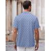 COOFANDY Mens Casual Shirts Short Sleeve Button Down Shirt Wrinkle Free Summer Shirt(Blue Palm Tree)