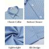 COOFANDY Mens Casual Shirts Short Sleeve Button Down Shirt Wrinkle Free Summer Shirt(Geometric Blue)