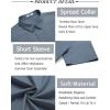 COOFANDY Mens Casual Shirts Short Sleeve Button Down Shirt Wrinkle Free Summer Shirt(Grey Blue)