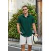 COOFANDY Mens Casual Shirts Short Sleeve Button Down Shirt Wrinkle Free Summer Shirt(Lake Green)
