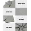 COOFANDY Mens Casual Shirts Short Sleeve Button Down Shirt Wrinkle Free Summer Shirt(Light Grey)