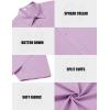 COOFANDY Mens Casual Shirts Short Sleeve Button Down Shirt Wrinkle Free Summer Shirt(Light Purple)