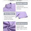 COOFANDY Mens Casual Shirts Short Sleeve Button Down Shirt Wrinkle Free Summer Shirt(Lilac)