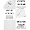 COOFANDY Men’s Casual Shirts Short Sleeve Button Down Shirts Fashion Textured Summer Beach Shirt(A White)