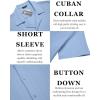 COOFANDY Men’s Casual Shirts Short Sleeve Button Down Shirts Fashion Textured Summer Beach Shirt(Blue)