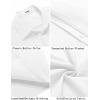 COOFANDY Men’s Casual Short Sleeve Button Down Summer Beach Shirt Lightweight Textured Wrinkle Free Stretch Shirts(White)