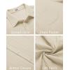 COOFANDY Mens Casual Short Sleeve Shirts Summer Beach Shirt Button Down Textured Shirts Vacation Hawaiian Shirts(Beige)