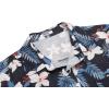 COOFANDY Mens Casual Short Sleeve Shirts Summer Beach Shirt Button Down Textured Shirts Vacation Hawaiian Shirts(Navy-white Floral)