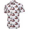 COOFANDY Mens Casual Short Sleeve Shirts Summer Beach Shirt Button Down Textured Shirts Vacation Hawaiian Shirts(Passionate Racing)