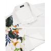 COOFANDY Mens Casual Short Sleeve Shirts Summer Beach Shirt Button Down Textured Shirts Vacation Hawaiian Shirts(White – Floral)