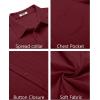 COOFANDY Mens Casual Short Sleeve Shirts Summer Beach Shirt Button Down Textured Shirts Vacation Hawaiian Shirts(Wine Red)
