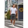 COOFANDY Men’s Casual Shorts 9 inch Inseam Elastic Waist Drawstring Short Lightweight Stretch Summer Beach Shorts(Dark Grey)