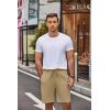 COOFANDY Men’s Casual Shorts 9 inch Inseam Elastic Waist Drawstring Short Lightweight Stretch Summer Beach Shorts(Khaki)