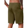 COOFANDY Mens Casual Shorts 9 inch Inseam Stretch Beach Shorts Elastic Waist Drawstring Summer Shorts(Army Green)