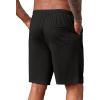 COOFANDY Mens Casual Shorts 9 inch Inseam Stretch Beach Shorts Elastic Waist Drawstring Summer Shorts(Black)
