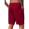 COOFANDY Mens Casual Shorts 9 inch Inseam Stretch Beach Shorts Elastic Waist Drawstring Summer Shorts(Burgundy)