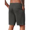COOFANDY Mens Casual Shorts 9 inch Inseam Stretch Beach Shorts Elastic Waist Drawstring Summer Shorts(Dark Grey)
