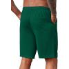 COOFANDY Mens Casual Shorts 9 inch Inseam Stretch Beach Shorts Elastic Waist Drawstring Summer Shorts(Green)