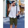 COOFANDY Mens Casual Shorts Cotton Drawstring Summer Shorts Elastic Waist Lightweight Twill Chino Shorts(Army Green)