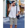 COOFANDY Mens Casual Shorts Cotton Drawstring Summer Shorts Elastic Waist Lightweight Twill Chino Shorts(Light Grey)