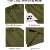 COOFANDY Men’s Casual Shorts Elastic Waist Drawstring Lightweight Dry Quick Summer Beach Shorts(Army Green)
