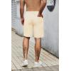 COOFANDY Men’s Casual Shorts Elastic Waist Drawstring Lightweight Dry Quick Summer Beach Shorts(Beige)