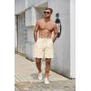 COOFANDY Men’s Casual Shorts Elastic Waist Drawstring Lightweight Dry Quick Summer Beach Shorts(Beige)
