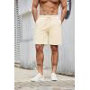COOFANDY Men’s Casual Shorts Elastic Waist Drawstring Lightweight Dry Quick Summer Beach Shorts(Beige)