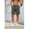COOFANDY Men’s Casual Shorts Elastic Waist Drawstring Lightweight Dry Quick Summer Beach Shorts(Dark Grey)