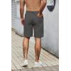 COOFANDY Men’s Casual Shorts Elastic Waist Drawstring Lightweight Dry Quick Summer Beach Shorts(Dark Grey)