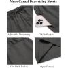 COOFANDY Men’s Casual Shorts Elastic Waist Drawstring Lightweight Dry Quick Summer Beach Shorts(Dark Grey)