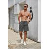 COOFANDY Men’s Casual Shorts Elastic Waist Drawstring Lightweight Dry Quick Summer Beach Shorts(Dark Grey)