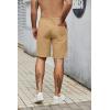 COOFANDY Men’s Casual Shorts Elastic Waist Drawstring Lightweight Dry Quick Summer Beach Shorts(Dark Khaki)