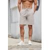 COOFANDY Men’s Casual Shorts Elastic Waist Drawstring Lightweight Dry Quick Summer Beach Shorts(Light Grey)