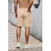 COOFANDY Men’s Casual Shorts Elastic Waist Drawstring Lightweight Dry Quick Summer Beach Shorts(Light Khaki)