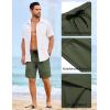 COOFANDY Mens Casual Shorts Elastic Waist Drawstring Shorts Lightweight Summer Beach Shorts(Army Green)