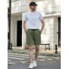 COOFANDY Mens Casual Shorts Elastic Waist Drawstring Shorts Lightweight Summer Beach Shorts(Army Green)