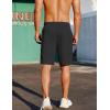 COOFANDY Men’s Casual Shorts Lightweight Elastic Waist Drawstring Summer Beach Shorts with Pockets(Black)