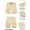 COOFANDY Men’s Casual Shorts Lightweight Elastic Waist Drawstring Summer Beach Shorts with Pockets(Cream-colored)