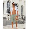 COOFANDY Men’s Casual Shorts Lightweight Elastic Waist Drawstring Summer Beach Shorts with Pockets(Light Grey)