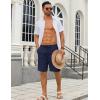 COOFANDY Men’s Casual Shorts Lightweight Elastic Waist Drawstring Summer Beach Shorts with Pockets(Navy Blue)