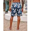 COOFANDY Men’s Casual Shorts Lightweight Elastic Waist Drawstring Summer Beach Shorts with Pockets(Navy Blue&lily)