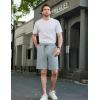COOFANDY Mens Casual Shorts Stretch Drawstring Summer Beach Shorts Chino Golf Shorts with Pockets(Light Blue)